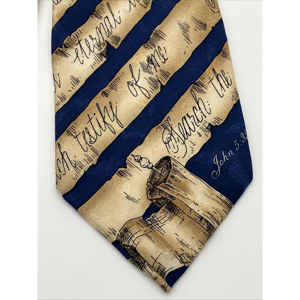 Silk‎ Neck Tie John 5:39 Search The Scriptures Religious Faith Christian Gift